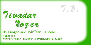 tivadar mozer business card
